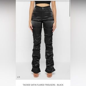 Satin Flared Pants (brown)